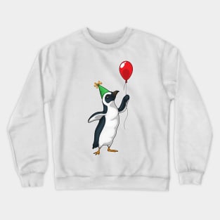 Penguin Birthday Balloon Crewneck Sweatshirt